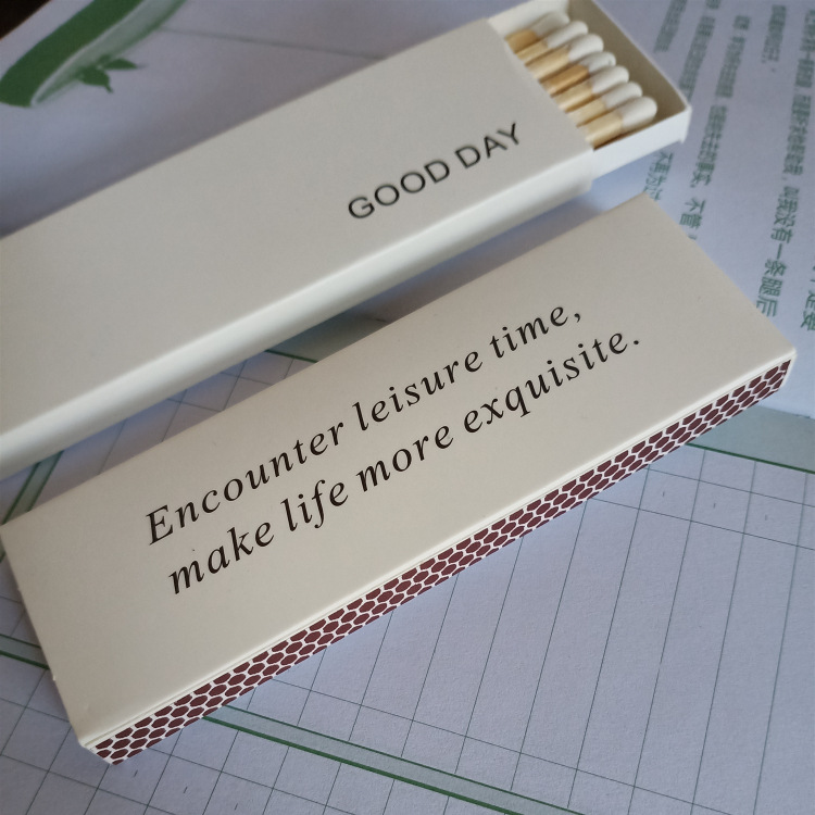 Spot scented candle long rod match lengthened 10cm cigar black and white head lettering cake room baking match box