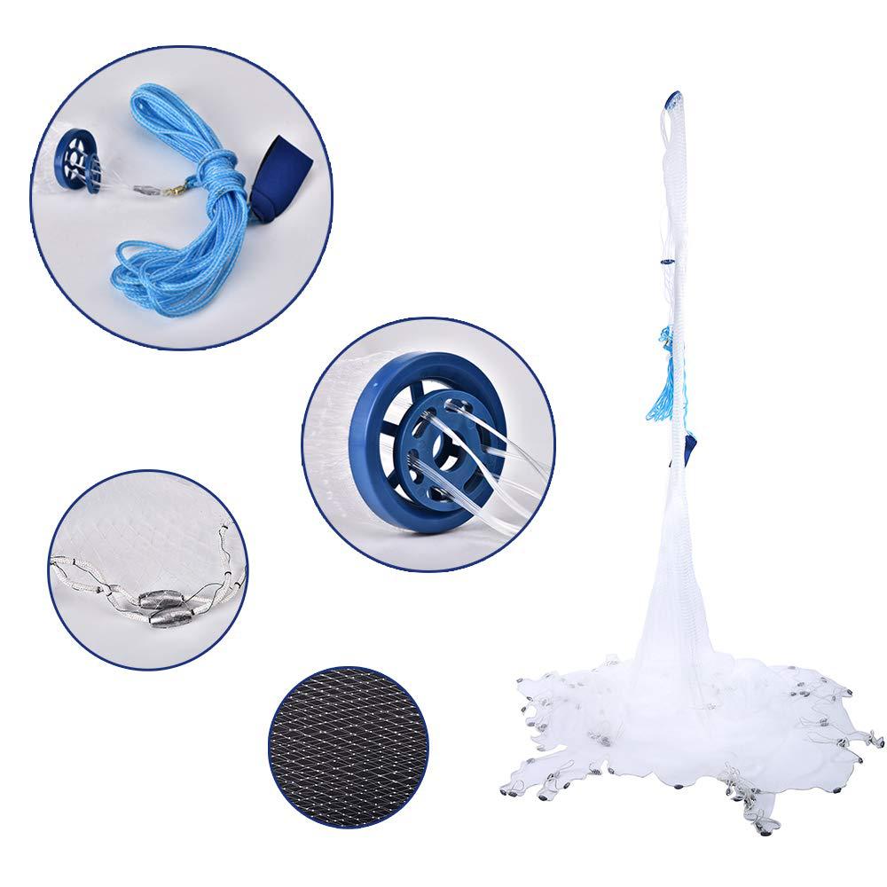 Fishing Line Ring-free Hand-throwing Net Traditional Hand-throwing Net Hand-throwing Net Batch Cross-border Fishing Line Ring-free Hand-throwing Net Spin Net Pocket