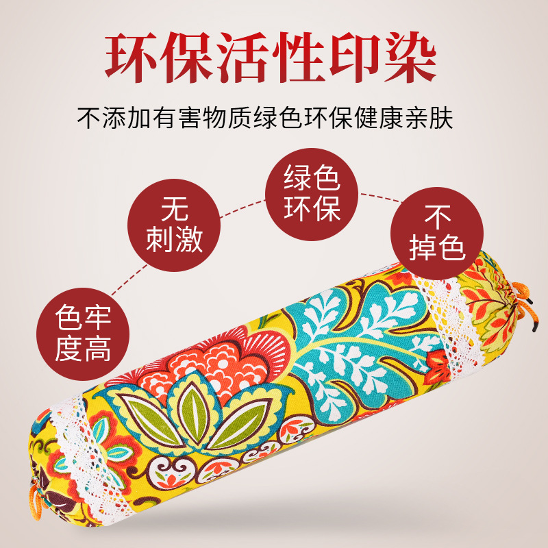 Mugwort Cervical Vertebra Cylindrical Pillow Round Pillow Removable and Washable Mugwort Candy Pillow Sleep Neck Pillow Manufacturer Spot Wholesale