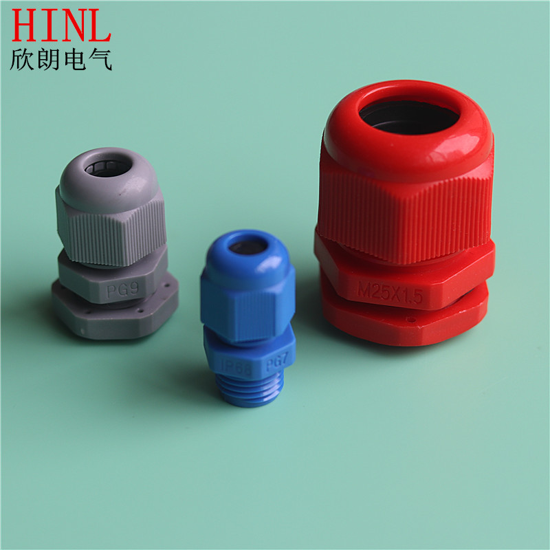 PG7PG9PG11PG13.5PG2529 nylon cable waterproof connector Gelan head plastic connector home wholesale
