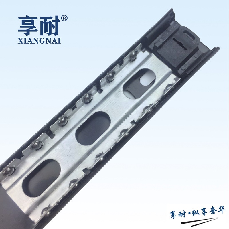 Factory direct supply 27 wide two-section steel ball slide slide mute drawer two-fold rail cabinet high-quality sliding guide