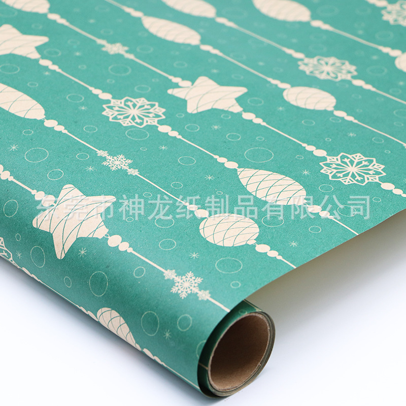 Christmas Gift Gift Birthday daily wrapping paper roll paper heat shrink small roll production printing customization