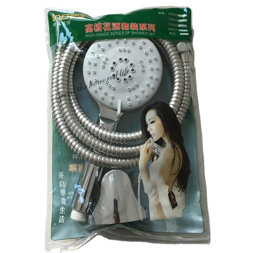 Factory wholesale multi-function shower head set shower hose three-piece bag packaging