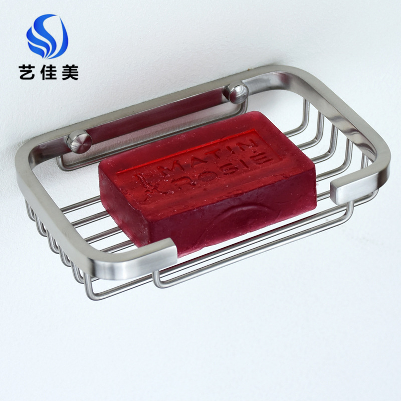 Brushed 304 stainless steel soap box soap box soap holder soap holder toilet soap dish soap net plating bright light