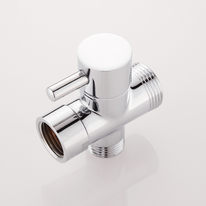 Factory copper water separator one-in-two-out quick-open three-way valve 4/6-point faucet switching valve shower accessories