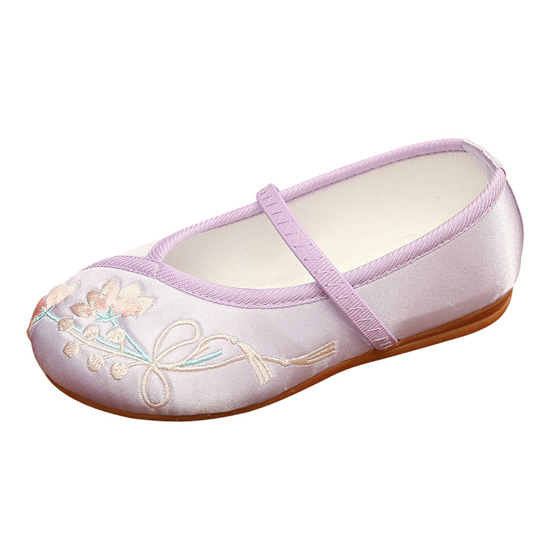 Children's embroidered shoes ancient costume performance shoes girls Chinese clothing shoes antique cheongsam shoes Chinese style old Beijing ancient costume cloth shoes