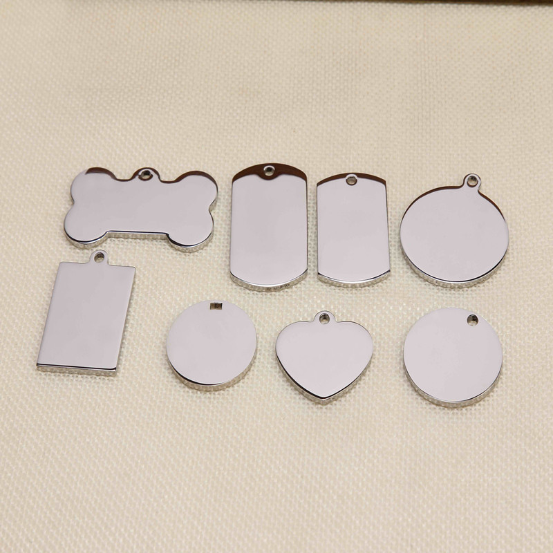 Stainless steel dog tag metal pet tag titanium steel military tag pendant cross-border spot advertising gift logo
