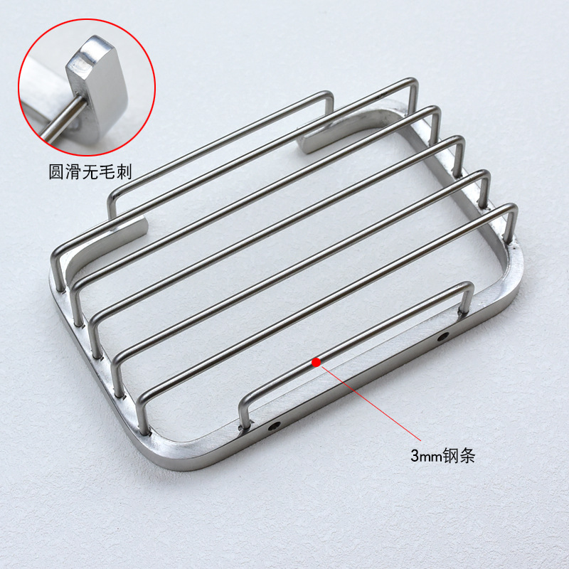 Brushed 304 stainless steel soap box soap box soap holder soap holder toilet soap dish soap net plating bright light