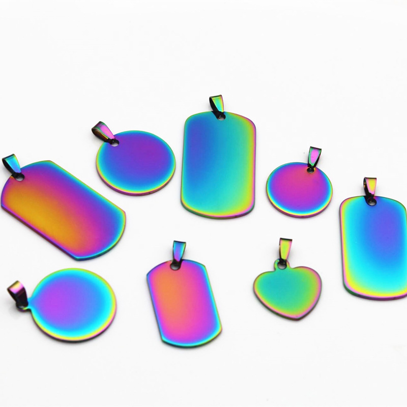 Stainless steel dog tag metal pet tag titanium steel military tag pendant cross-border spot advertising gift logo