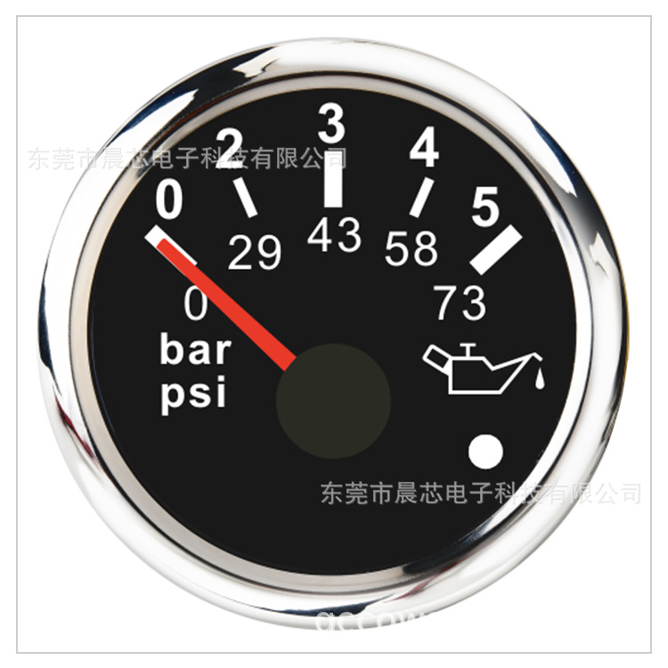 Car modification diesel vehicle generator set Engineering Machinery oil pressure meter with alarm function oil pressure gauge
