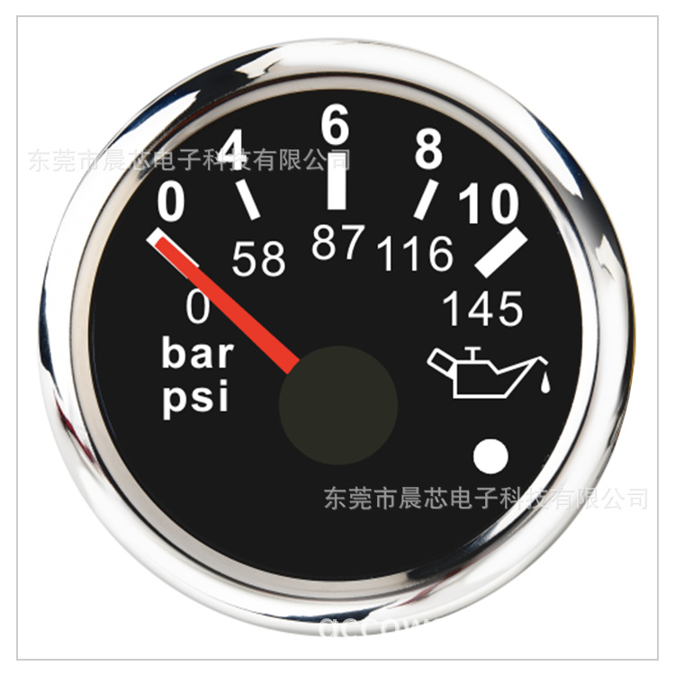 Car modification diesel vehicle generator set Engineering Machinery oil pressure meter with alarm function oil pressure gauge