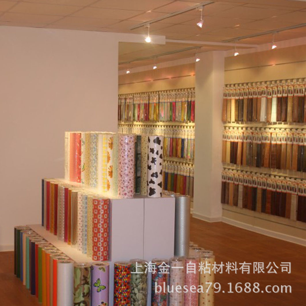 Aihua brand PVC self-adhesive wallpaper decoration wallpaper wood grain wallpaper instant color film wholesale from 500 m