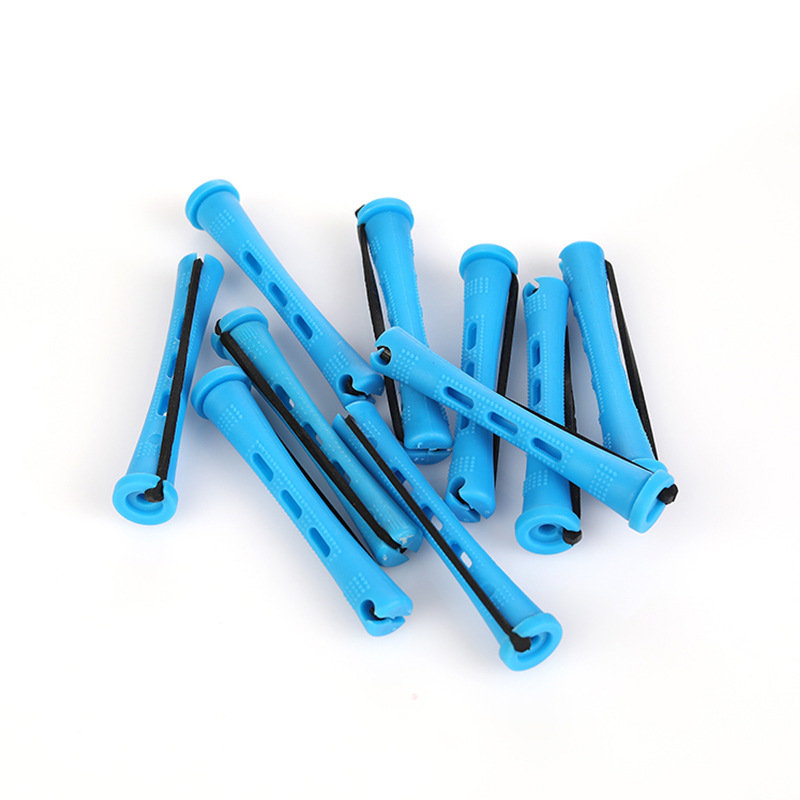 Cross-border supply perm bar short plastic hair curler with lid hair salon utensils supplies hair curler factory direct supply