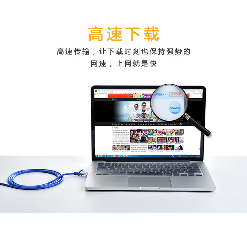 Category 5E Network Cable Finished Twisted Pair Cat5E Computer Jumper Broadband Router High-Speed Network Cable 1m