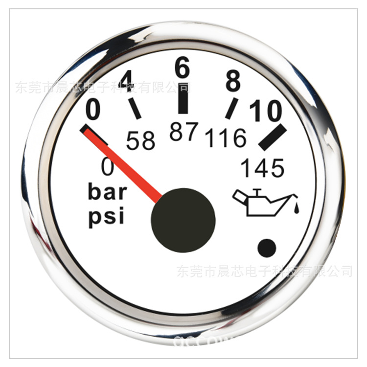 Car modification diesel vehicle generator set Engineering Machinery oil pressure meter with alarm function oil pressure gauge