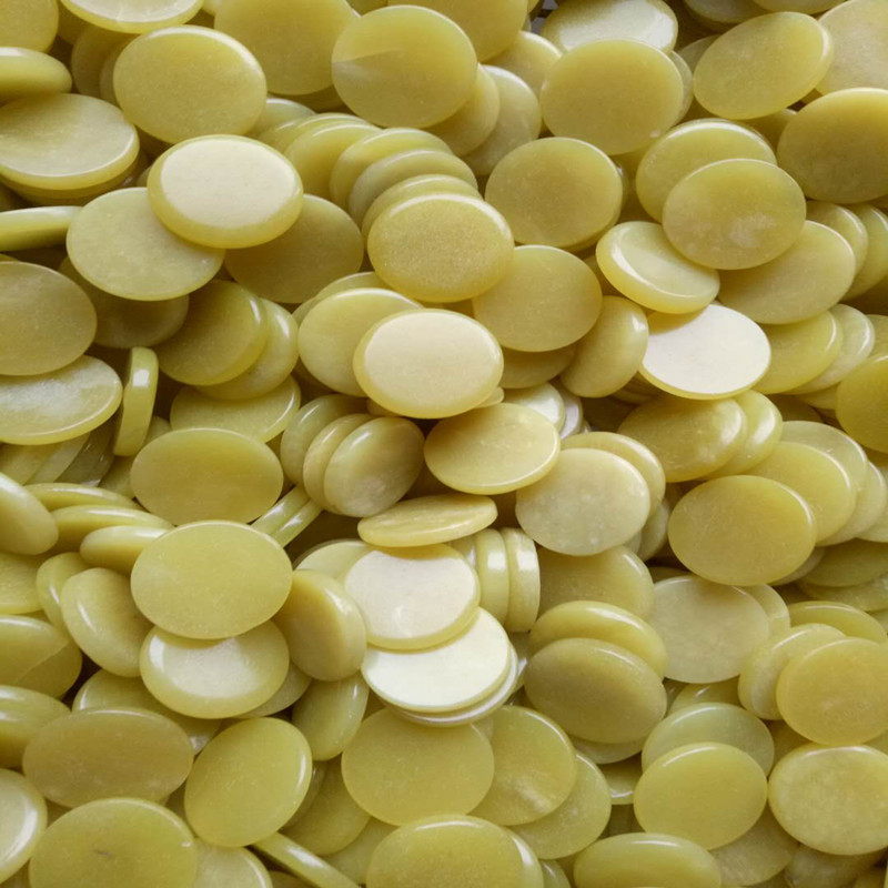 Wholesale light yellow jade piece A goods mattress cushion paste simple polished 30mm yellow jade wafer