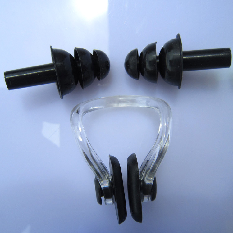 Swimming Supplies Nose Clip Earplug Set Anti-Choking Equipment Silicone Waterproof Swimming Earplugs Nose Plug Bag in Stock