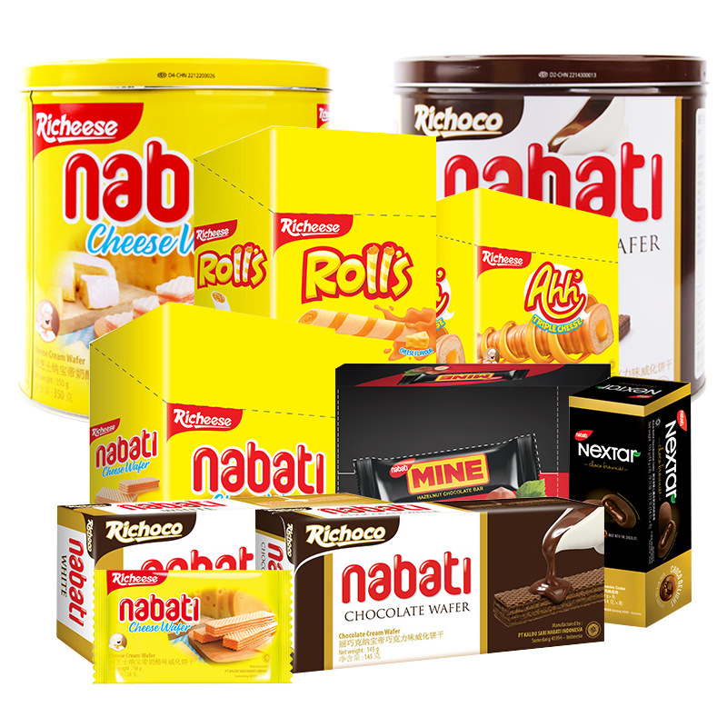 Imported from Indonesia, Richeese Cheese Wafer Biscuits 56G/145G Soft and Fun Snacks