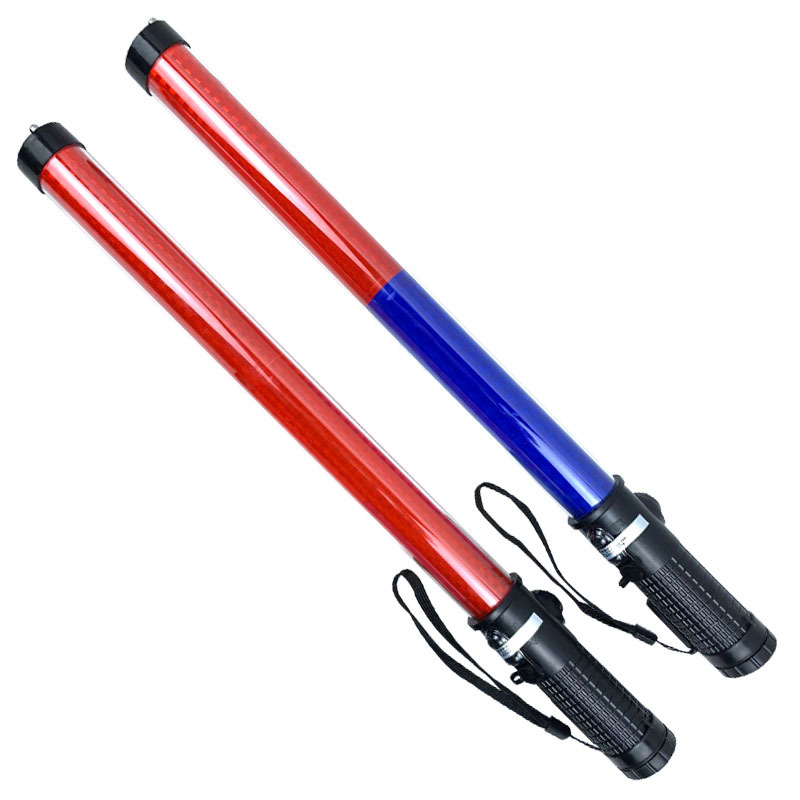 Rechargeable LED command warning light traffic baton red and blue fluorescent induction light fire emergency warning light