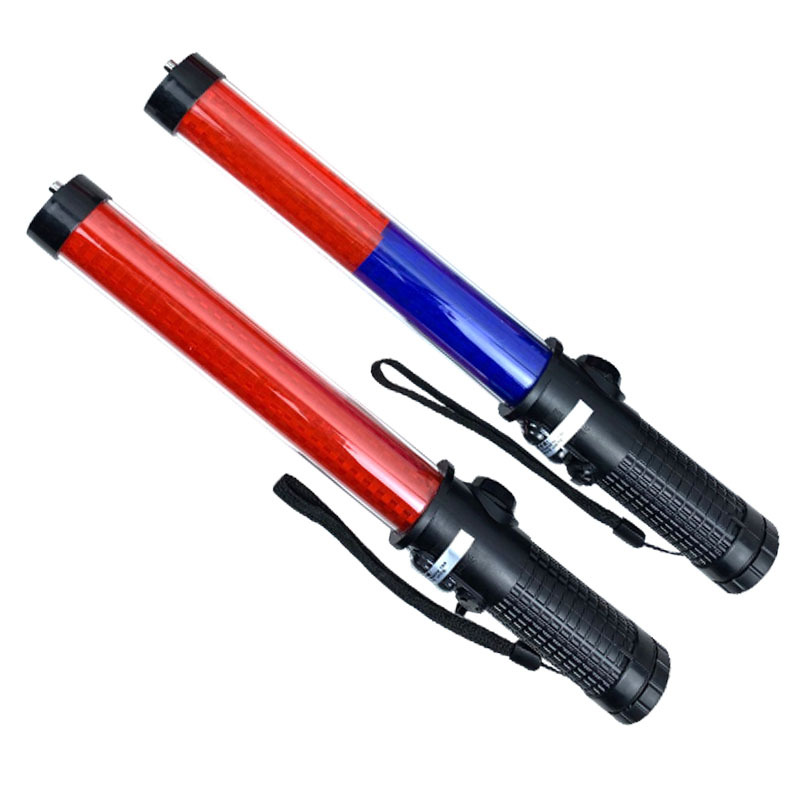 Rechargeable LED command warning light traffic baton red and blue fluorescent induction light fire emergency warning light