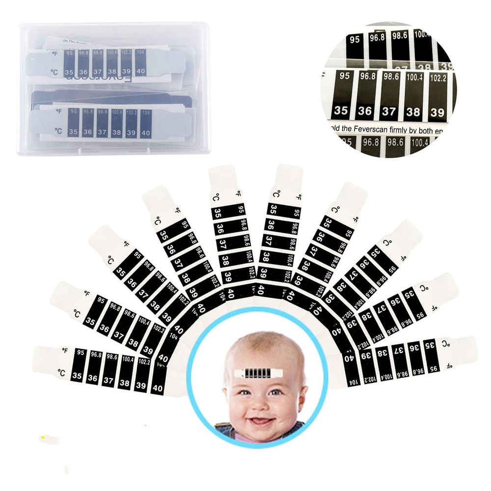 Children's forehead temperature stickers forehead thermometer strips color change forehead temperature stickers forehead temperature stickers PET forehead stickers