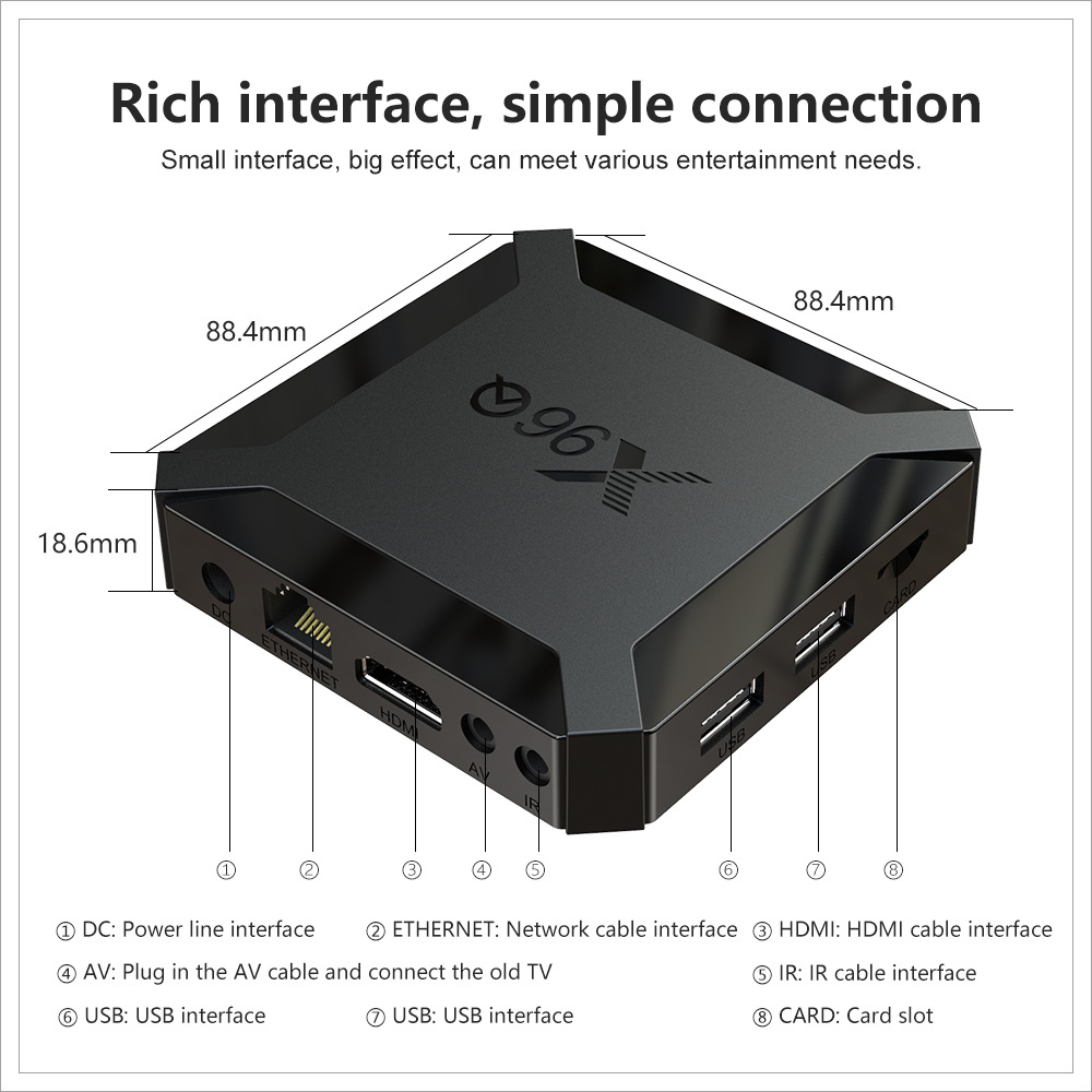 Spot X96Q Set-Top Box Wireless Wifi Tv Box Quanzhi H313 Android 10 Tv Box Cross-Border