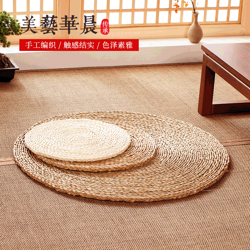 Ручная работа, соломенная тонкая подушка для домашних животных, круглая подставка, теплоизоляционная подкладка, настенное украшение, подвеска