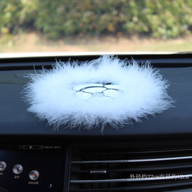 Shake the sound Net red car jewelry car diamond feather pad silicone pad car Pearl Tea Flower pad manufacturers a generation of hair