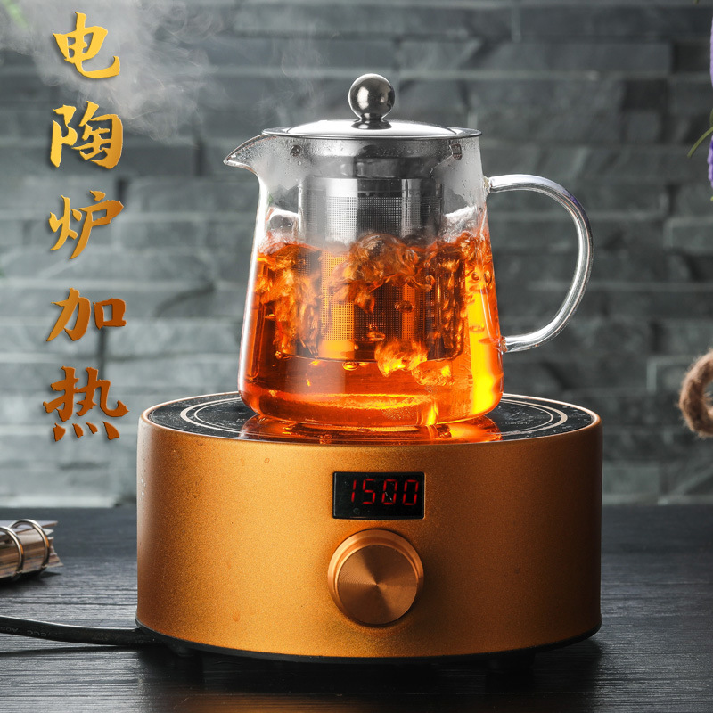 Cross-border generation high borosilicate heat-resistant glass teapot thickened tea water separation teapot household simple tea cooker