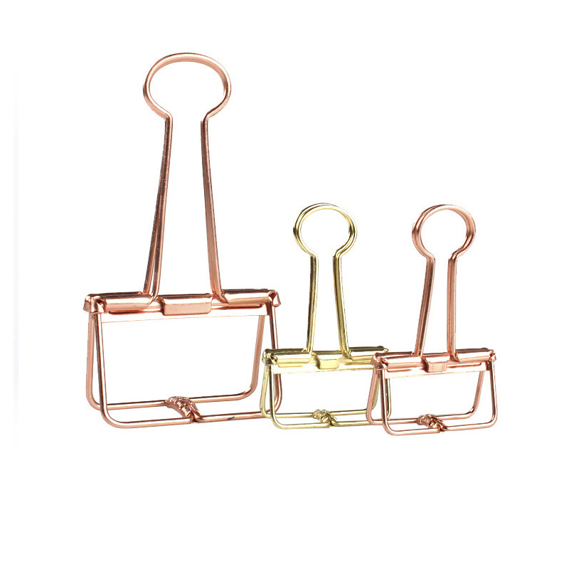 Creative Hollow Binder Clips for Office Use, Colorful Vintage Metal Ticket Clips, Sealing Clips, Document Storage Clips Wholesale