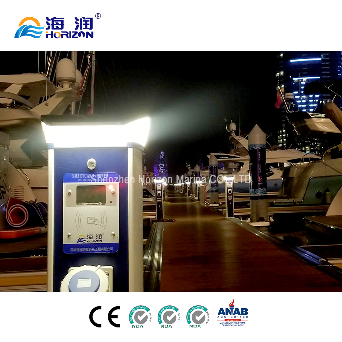 Floating Dock Accessories Service Box Water and Electricity Box Outdoor Water and Electricity Pile Water Supply and Power Supply Yacht Dock Sailboat Dock