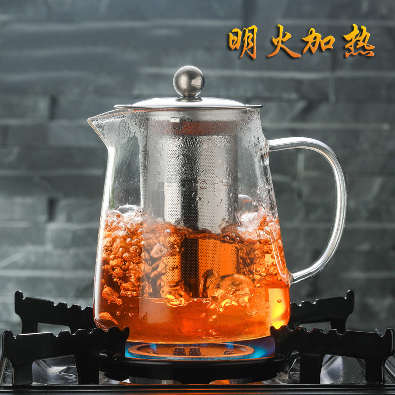 Cross-border generation high borosilicate heat-resistant glass teapot thickened tea water separation teapot household simple tea cooker