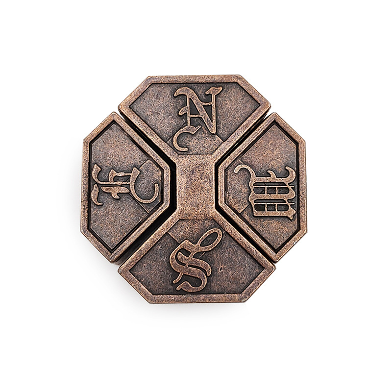 Lu Ban Lock Burning Brain Magic Puzzle Gold Adult Puzzle High IQ Children's Nine Series Educational Toys Magic Lock Needle