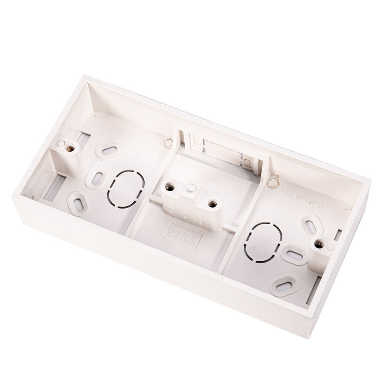 86 Bottom Box Switch Socket Open Box Junction Box Pvc Wire Trough Box Thickeneded Surface Mounted Flame Retardant Spot Wholesale Open Wire Box