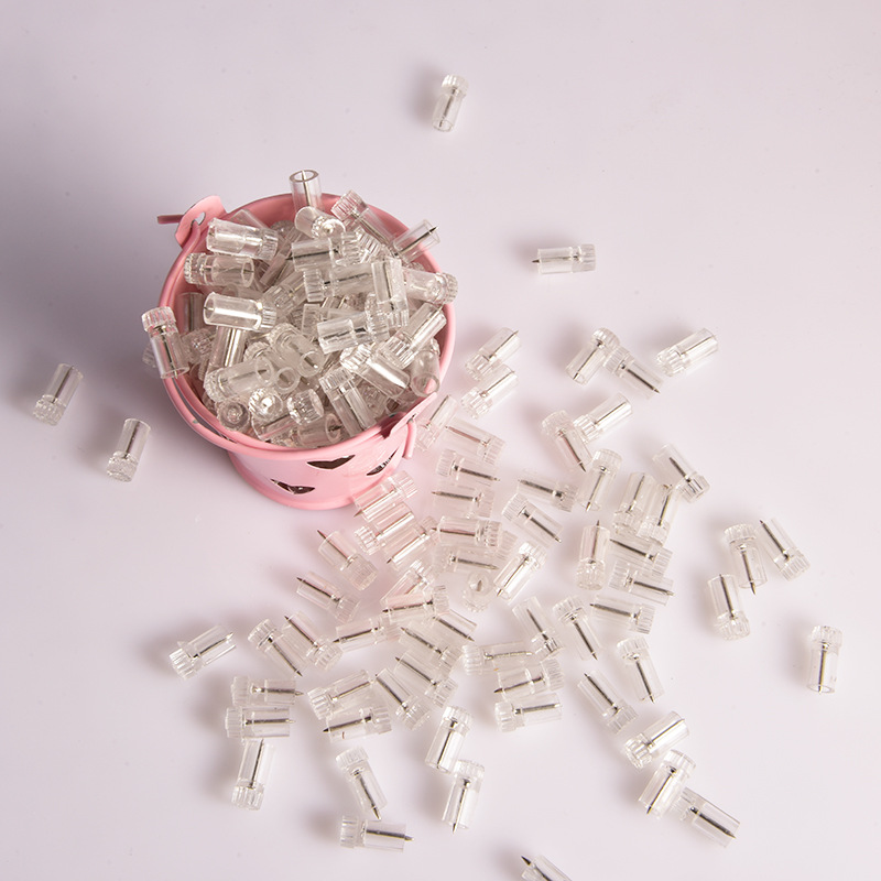 Manufacturers wholesale large supply of glue nails multi-color tacks color pushpins transparent plastic creative pushpins