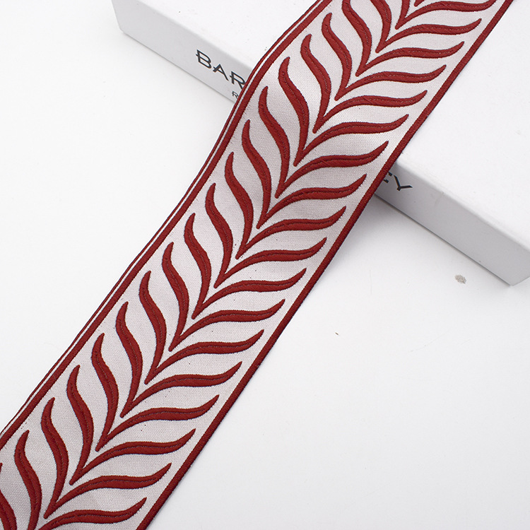 Manufacturers supply polyester curtain lace jacquard finished herringbone shape Korean-style other soft accessories