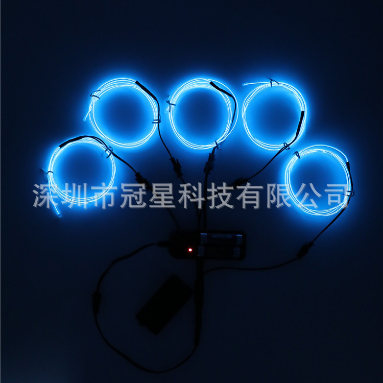 Factory direct 2.3mm 1 meter to 5 EL luminous line battery box suit luminous line factory supply