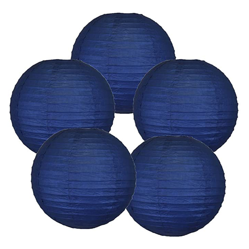 Manufacturer Wholesale White Paper Lanterns Mid-Autumn Festival and Spring Festival Folding Handmade Round Paper Lanterns Wedding Festive Supplies Decoration