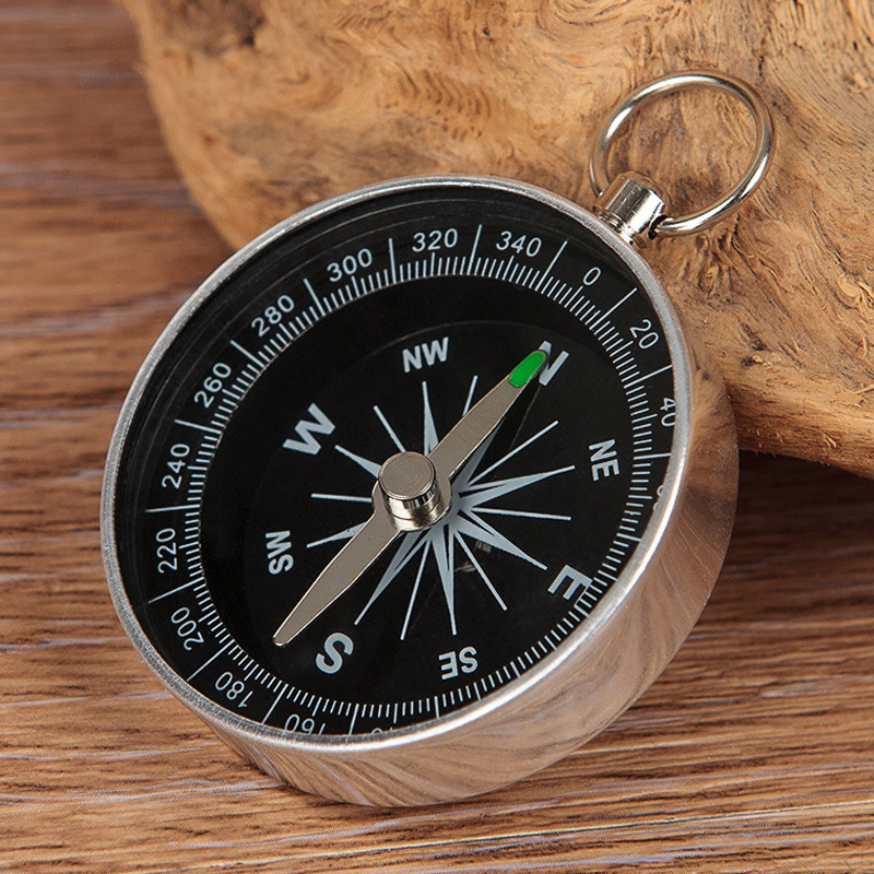G44 keychain ornaments aluminum alloy portable compass metal gift mini pocket compass instrument North pin