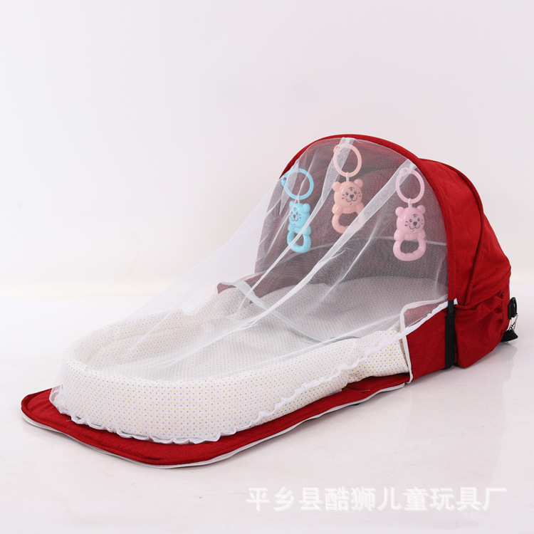 Portable crib multi-functional travel mosquito-proof isolation bed baby folding bed removable bed mid-bed backpack