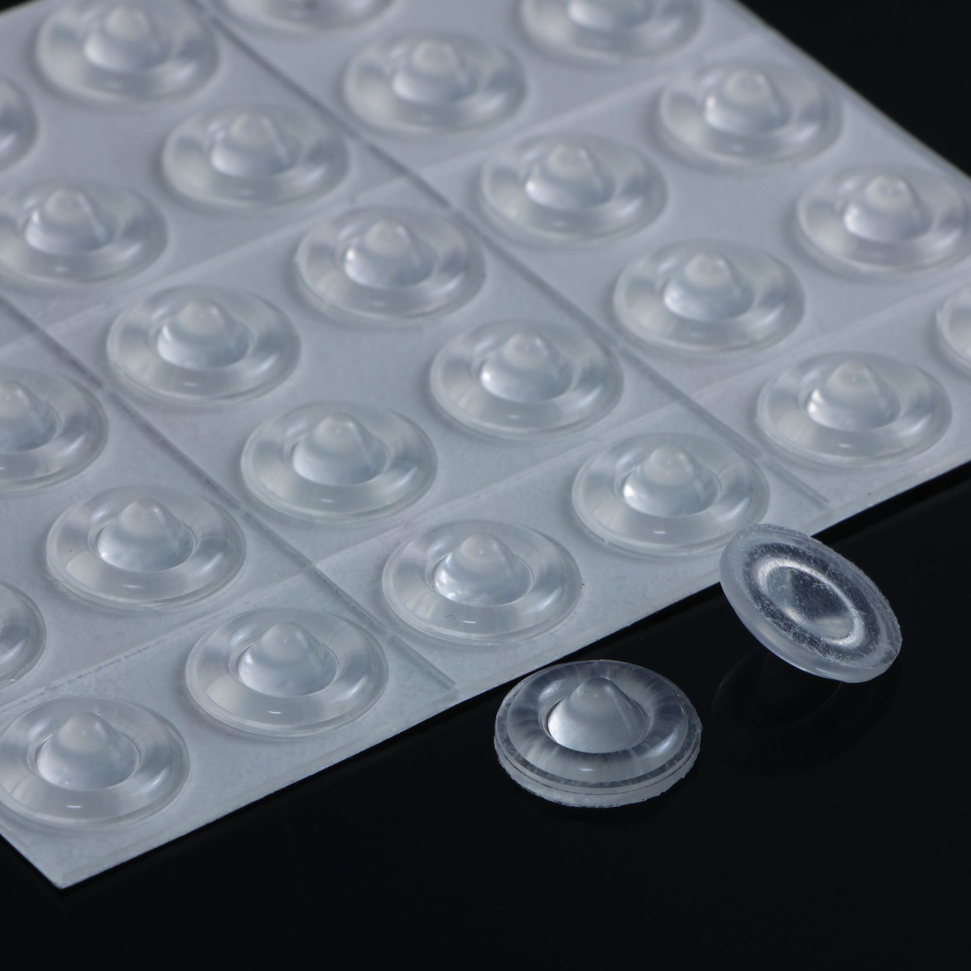 Supply of Transparent Self-Adhesive Anti-Slip Silicone Gaskets, Hemispheric Glass Foot Pads, Rubber Silicone Foot Pads, Anti-Collision Particles