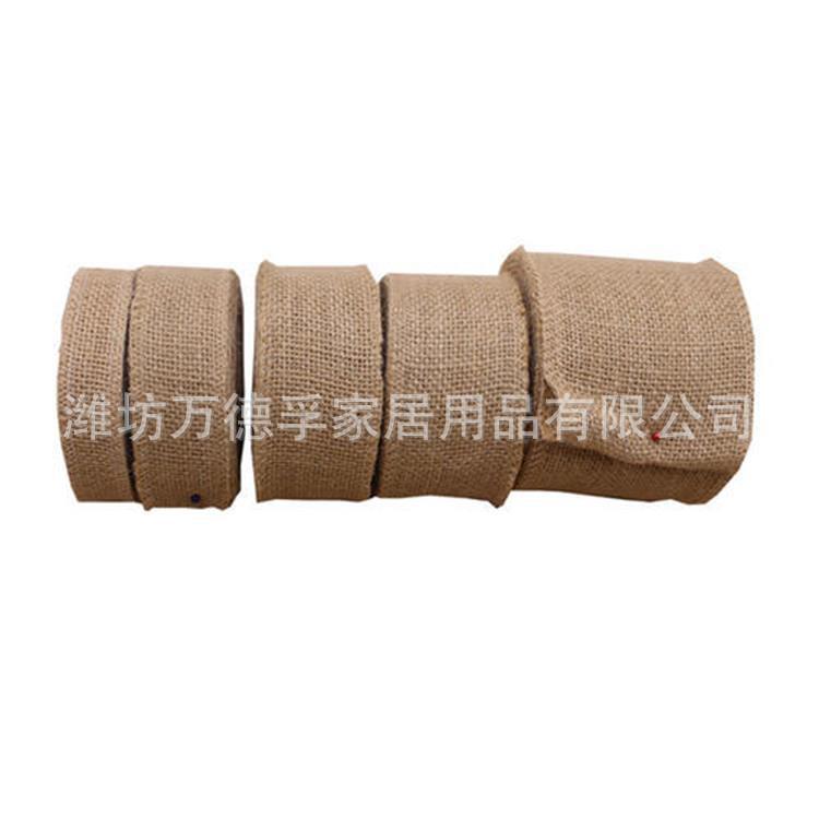 Linen roll linen ribbon jute strip plant jute fabric Christmas wedding table flag chair back