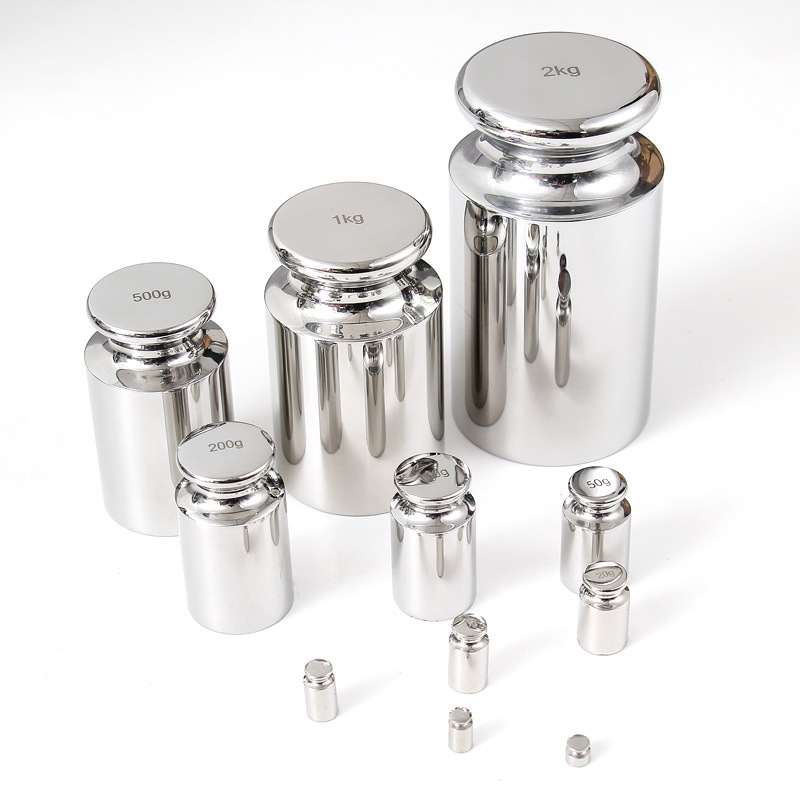Stainless Steel Weight Set F2 Grade Stainless Steel Precision Weight 1Mg-2Kg Set Weight Standard Weight French Code