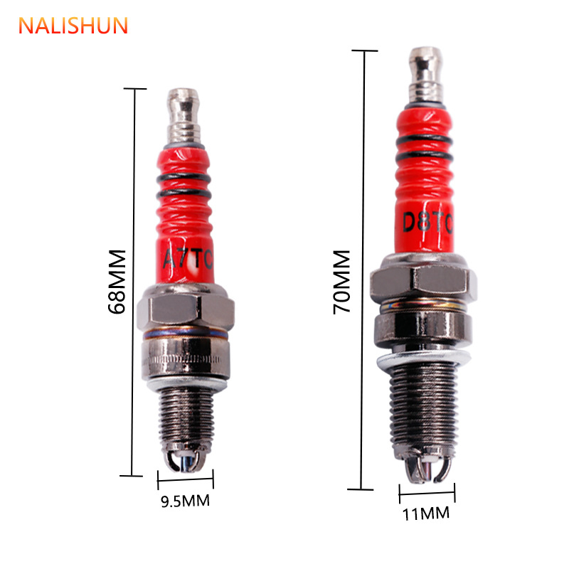 There shun motorcycle spark plug A7TC D8TC 110 125 150 pedal bending beam rider moped universal