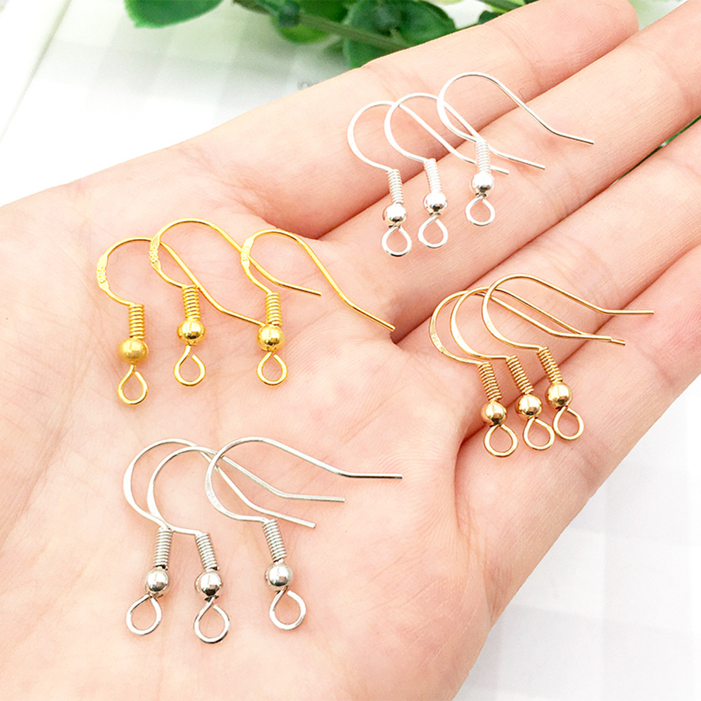 Engraved S925 Silver Ear Hook Earring Accessories 1 Handmade DIY Jewelry Material Package DIY Semi-Finished Products Wholesale
