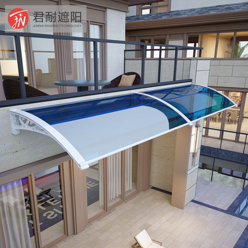 Aluminum Alloy Canopy Outdoor Silent Awning Home Balcony Door and Window Pc Endurance Board Silent Rain Awning