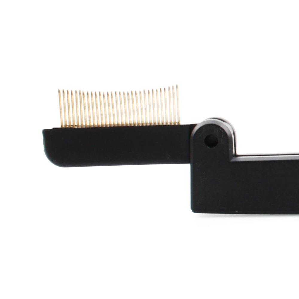 Folding dual-purpose brush steel needle eyebrow comb nylon eyebrow brush portable with double eyebrow brush eyebrow comb beauty makeup tool