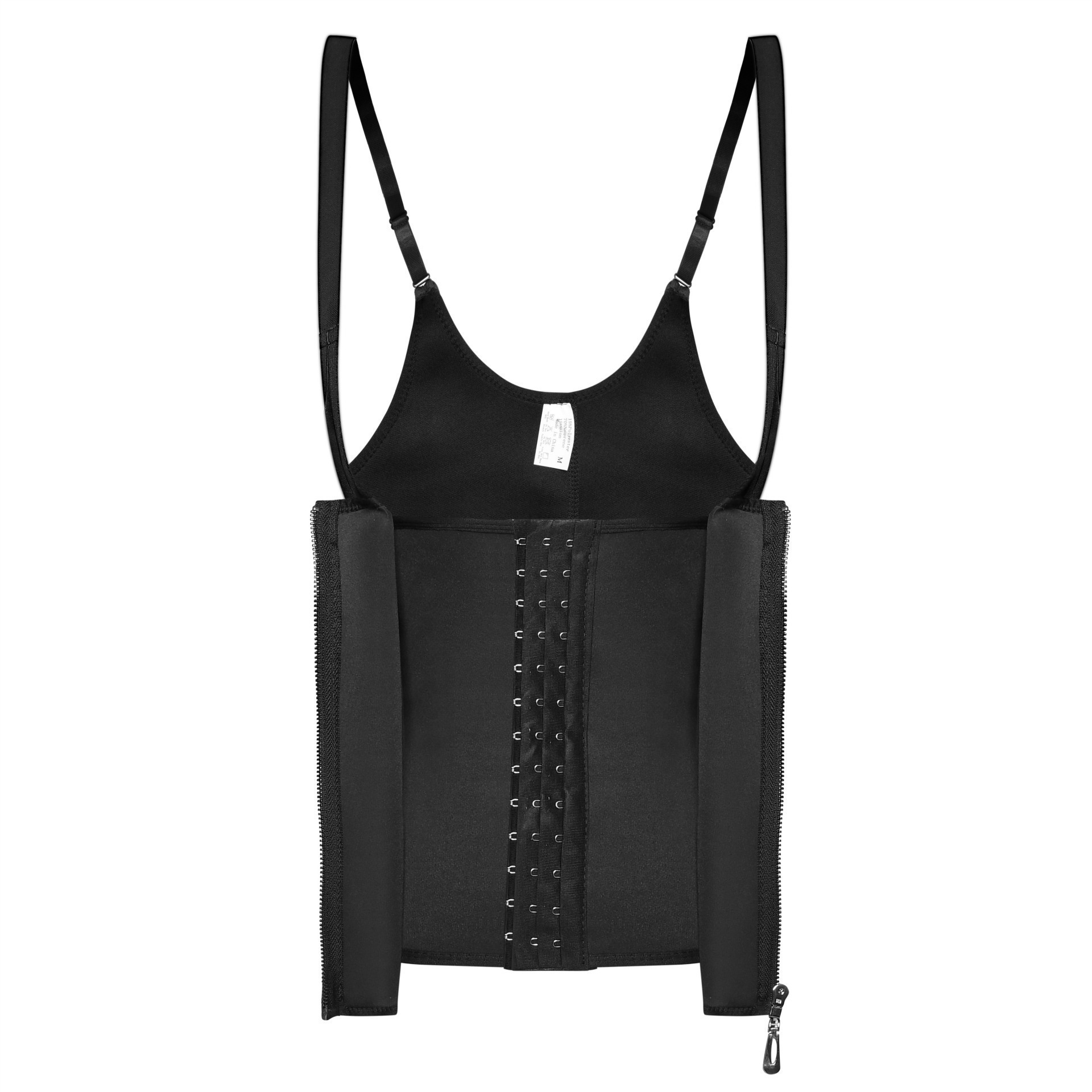 Women's Zipper Body Abdominal Tinker Court Bundle Neoprene 3-Layer Sticker Sweat Vest Body Shaper