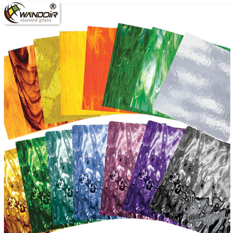 [Цвета более 300 лет] Тиффани витражное стекло для церкви, полный набор цветных образцов