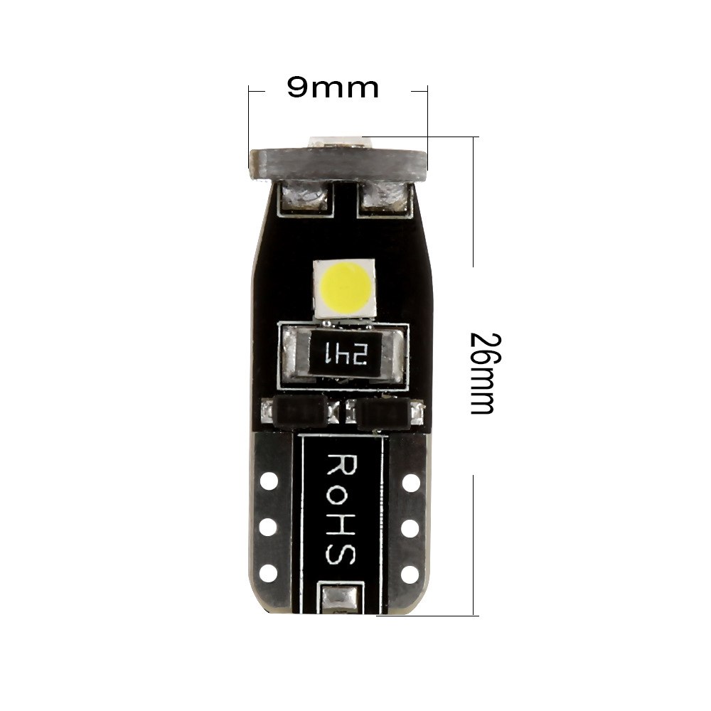 Zhonghui Car Led Width Indicator Light Decoding T10 3030 3Smd High Brightness Reading Light Canbus License Plate Light W5W